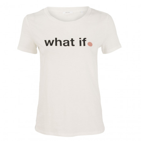 SALE % | Opus | T-Shirt - Santi Print - Wording | Weiß online im Shop bei meinfischer.de kaufen