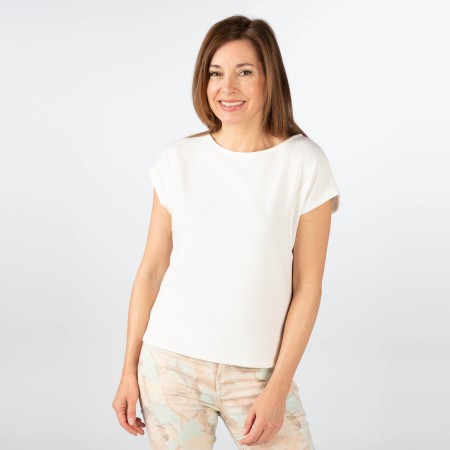 SALE % | Opus | T-Shirt - Loose Fit - Suhila | Weiß online im Shop bei meinfischer.de kaufen