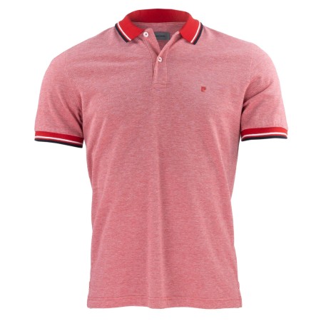 SALE % | Pierre Cardin  | Poloshirt - Regular Fit - Melange | Rot online im Shop bei meinfischer.de kaufen