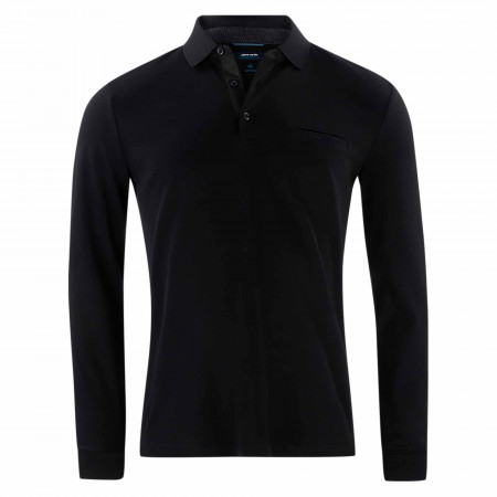 SALE % | Pierre Cardin  | Poloshirt - Regular Fit - unifarben | Schwarz online im Shop bei meinfischer.de kaufen