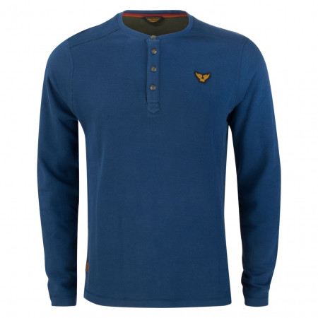 SALE % | PME LEGEND | Henleyshirt - Regular Fit - Button | Blau online im Shop bei meinfischer.de kaufen