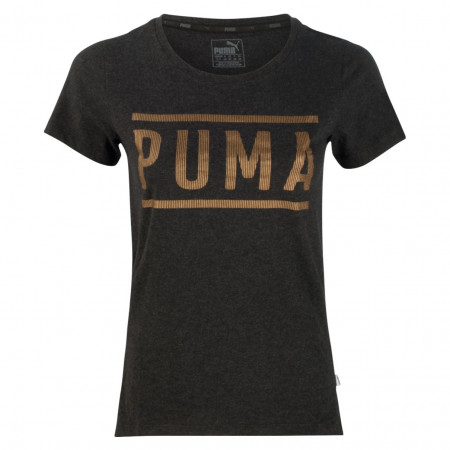 SALE % | PUMA | T-Shirt - Regular Fit - Label Print | Schwarz online im Shop bei meinfischer.de kaufen