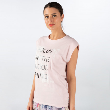 SALE % | Q/S designed by | T-Shirt - Loose Fit - Print | Rosa online im Shop bei meinfischer.de kaufen
