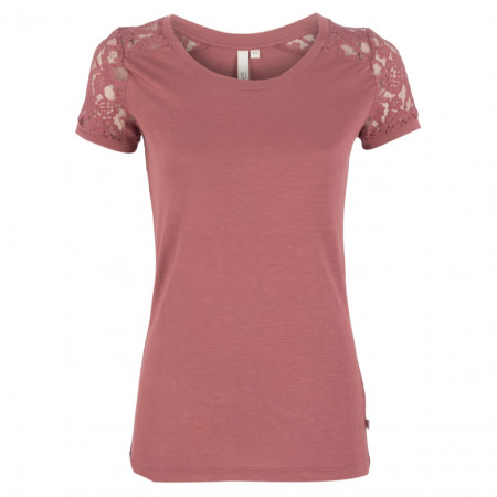 SALE % | Q/S designed by | T-Shirt - Regular Fit - Spitzen-Ärmel | Rosa online im Shop bei meinfischer.de kaufen