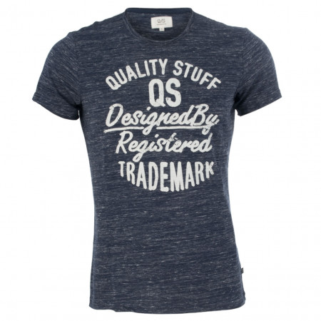 SALE % | Q/S designed by | T_Shirt - Slim Fit - Frontprint | Blau online im Shop bei meinfischer.de kaufen