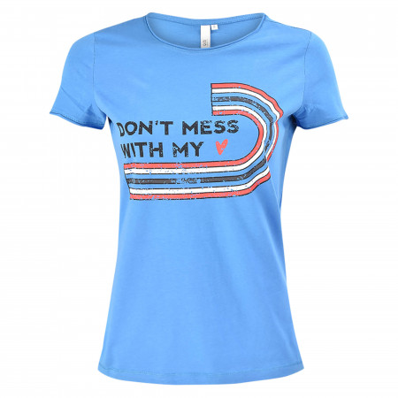 SALE % | Q/S designed by | T-Shirt - Slim Fit - Print | Blau online im Shop bei meinfischer.de kaufen