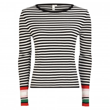 SALE % | Q/S designed by | Pullover - Regular Fit - Stripes | Schwarz online im Shop bei meinfischer.de kaufen