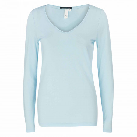 SALE % | Q/S designed by | T-Shirt - Regular Fit - unifarben | Blau online im Shop bei meinfischer.de kaufen