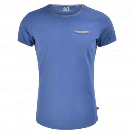 SALE % | Q/S designed by | T-Shirt - Regular Fit - Crewneck | Blau online im Shop bei meinfischer.de kaufen