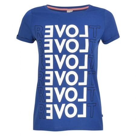 SALE % | Q/S designed by | T-Shirt - Regular Fit - Crewneck | Blau online im Shop bei meinfischer.de kaufen