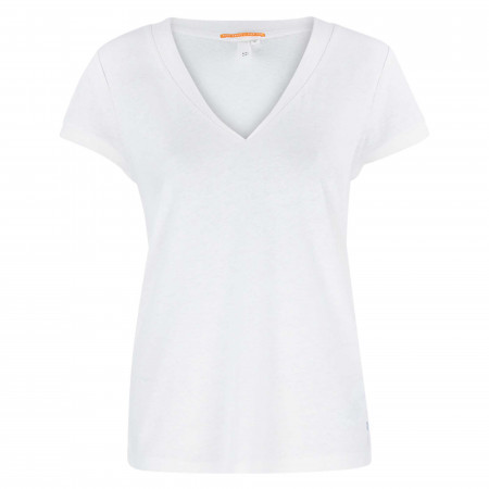 SALE % | Q/S designed by | T-Shirt - Regular Fit - V-Neck | Weiß online im Shop bei meinfischer.de kaufen