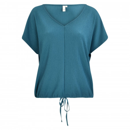 SALE % | Q/S designed by | T-Shirt - Comfort Fit - V-Neck | Blau online im Shop bei meinfischer.de kaufen