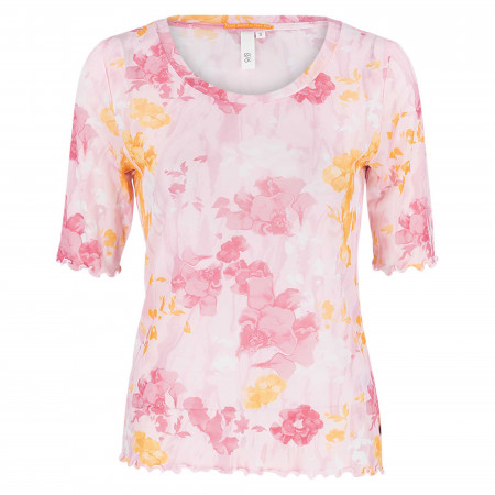 SALE % | Q/S designed by | T-Shirt - Slim Fit - Flowerprint | Rosa online im Shop bei meinfischer.de kaufen