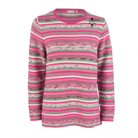 SALE % | Rabe | Pullover - Comfort Fit - Stripes | Pink online im Shop bei meinfischer.de kaufen