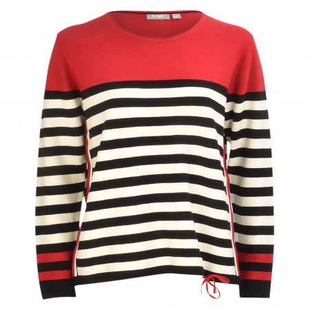 SALE % | Rabe | Pullover - Loose Fit - Stripes | Rot online im Shop bei meinfischer.de kaufen
