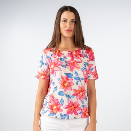 SALE % | Rabe | T-Shirt - Regular Fit - Flower | Pink online im Shop bei meinfischer.de kaufen