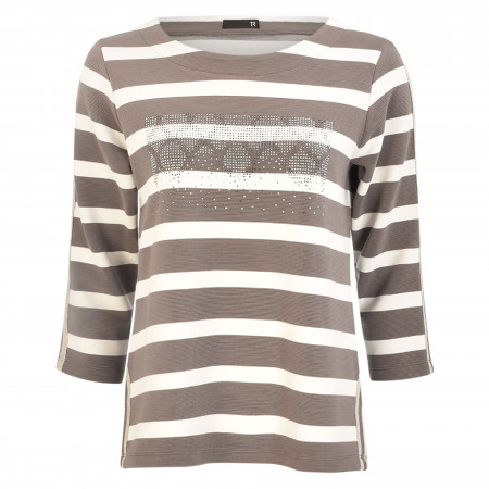 SALE % | Rabe | Sweatshirt - Loose Fit - Stripes | Grau online im Shop bei meinfischer.de kaufen