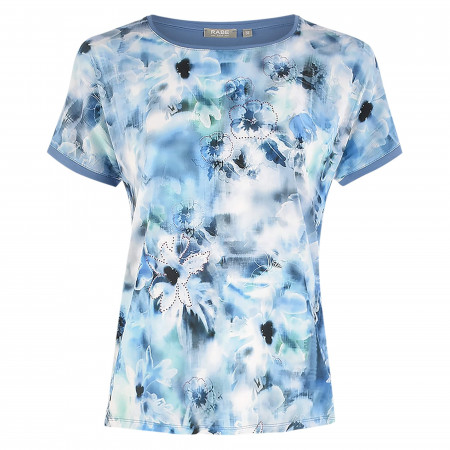 SALE % | Rabe | T-Shirt  - Loose Fit - Flower-Prints | Blau online im Shop bei meinfischer.de kaufen