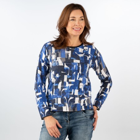 SALE % | Rabe | Pullover - Regular Fit - Print | Blau online im Shop bei meinfischer.de kaufen