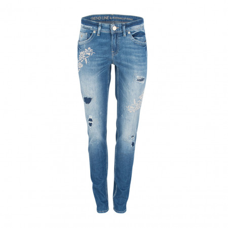 SALE % | Boss Casual | Jeans - Sinty Destroyed Stick - Straight Fit | Blau online im Shop bei meinfischer.de kaufen