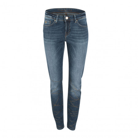 SALE % | Raffaello Rossi | Jeans - Sinty Chain - Straight Fit - Strassdekor | Blau online im Shop bei meinfischer.de kaufen