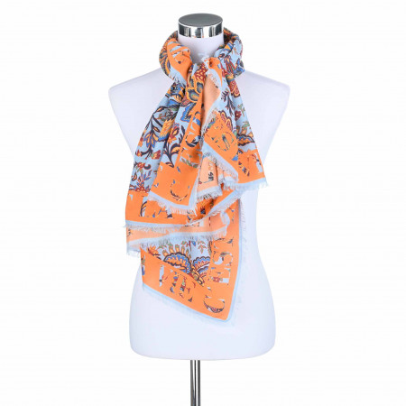 SALE % |  | Schal - Muster - Scarf printed | Orange online im Shop bei meinfischer.de kaufen