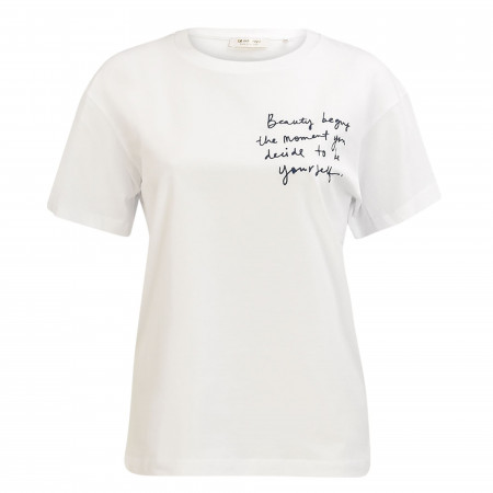 SALE % |  | T-Shirt - Loose Fit - Wording | Weiß online im Shop bei meinfischer.de kaufen