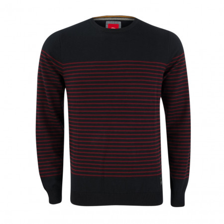 SALE % | S.Oliver Man | Pullover - Regular Fit - Stripes | Rot online im Shop bei meinfischer.de kaufen