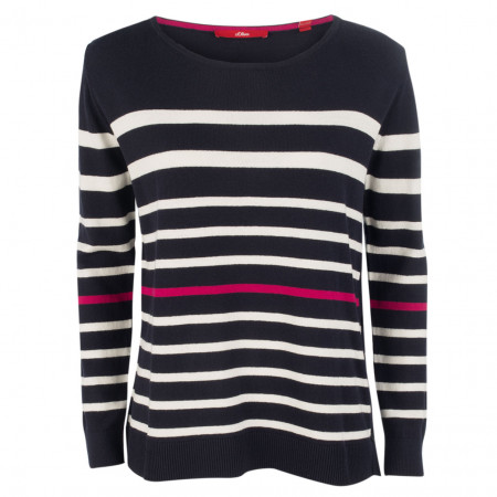 SALE % | s.Oliver | Pullover - oversized - Stripes | Blau online im Shop bei meinfischer.de kaufen