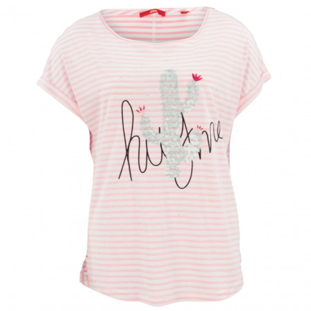 SALE % | s.Oliver | T-Shirt - Comfort Fit - Stripes | Rosa online im Shop bei meinfischer.de kaufen