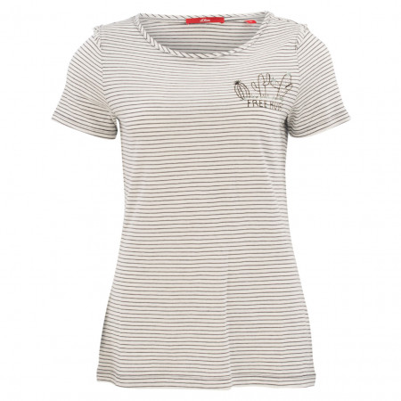 SALE % | s.Oliver | T-Shirt - Regular Fit - Stripes | Weiß online im Shop bei meinfischer.de kaufen