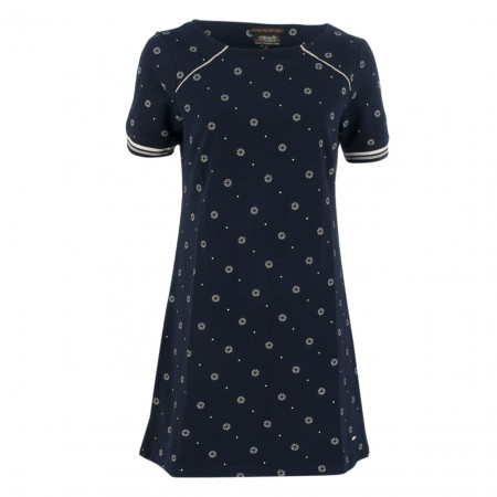 SALE % | s'questo | Jerseykleid - Comfort Fit - Muster | Blau online im Shop bei meinfischer.de kaufen