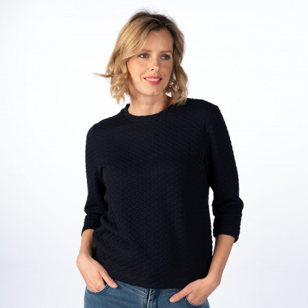 SALE % |  | Sweatshirt - Regular Fit - 3/4 Arm | Blau online im Shop bei meinfischer.de kaufen