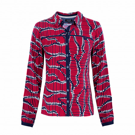 SALE % | s'questo | Bluse - Regular Fit - Muster | Rot online im Shop bei meinfischer.de kaufen