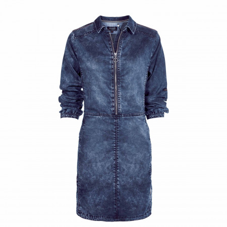 SALE % | s'questo | Kleid - Regular Fit - Denim-Optik | Blau online im Shop bei meinfischer.de kaufen