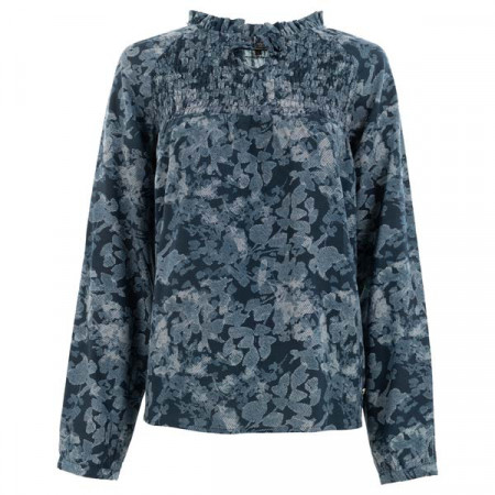 SALE % | s'questo | Bluse - Comfort Fit - Floralprint | Blau online im Shop bei meinfischer.de kaufen