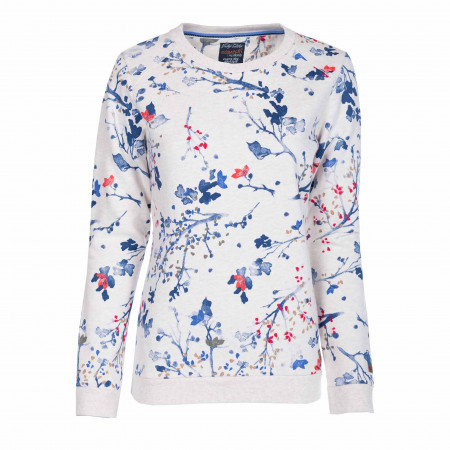 SALE % | s'questo | Sweatshirt - Regular Fit - Floralprrint | Weiß online im Shop bei meinfischer.de kaufen
