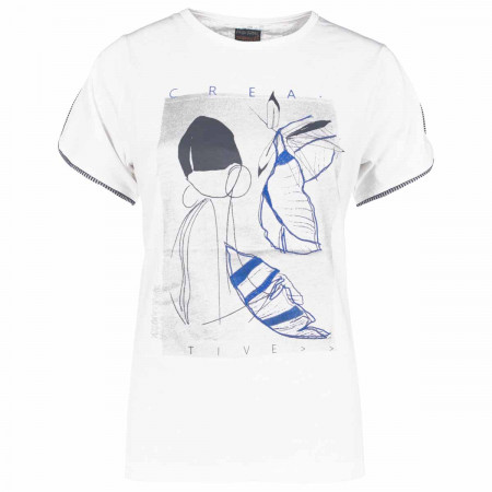 SALE % | s'questo | T-Shirt  - Regular Fit - 1/4 Arm | Weiß online im Shop bei meinfischer.de kaufen
