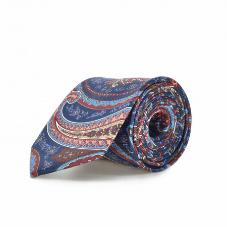 SALE % | Seidenfalter | Krawatte - Paisley | Blau online im Shop bei meinfischer.de kaufen