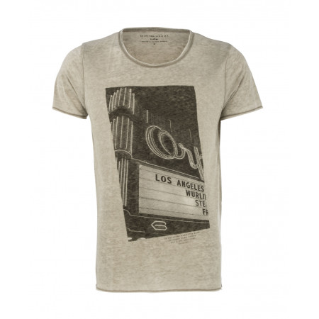 SALE % | Boss Casual | T-Shirt Frontprint | Grau online im Shop bei meinfischer.de kaufen