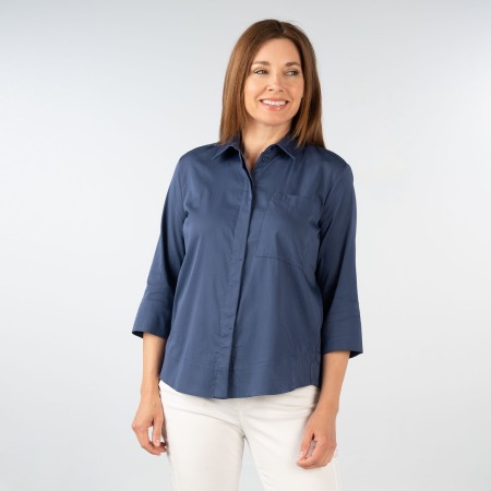 SALE % | Smith & Soul | Hemdbluse - Regular Fit - Unifarben | Blau online im Shop bei meinfischer.de kaufen
