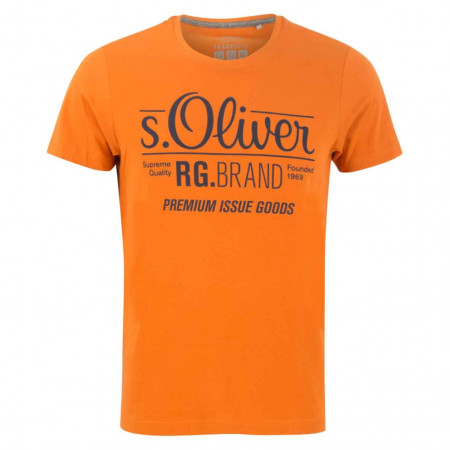 SALE % | s.Oliver | T-Shirt - Regular Fit - Print | Orange online im Shop bei meinfischer.de kaufen