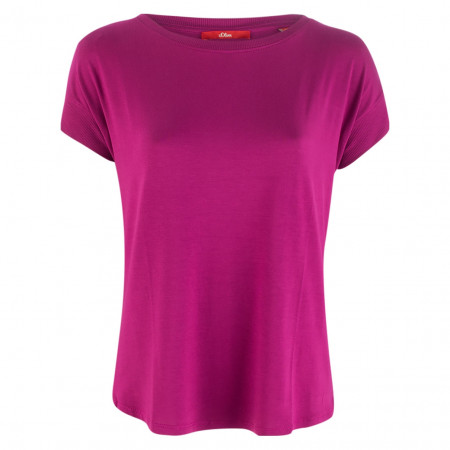 SALE % | s.Oliver | T-Shirt - Comfort Fit - Crewneck | Pink online im Shop bei meinfischer.de kaufen