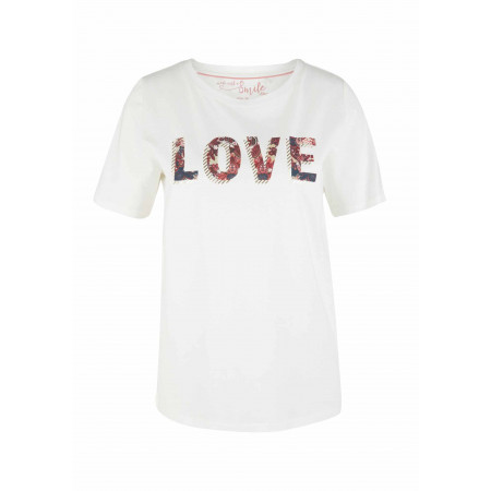 SALE % |  | T-Shirt - Loose Fit - Print | Weiß online im Shop bei meinfischer.de kaufen