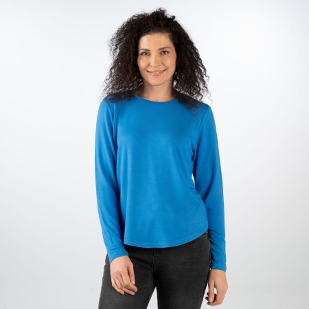 SALE % | s.Oliver | T-Shirt - Loose Fit - unifarben | Blau online im Shop bei meinfischer.de kaufen