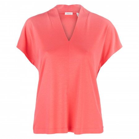 SALE % | s.Oliver | T-Shirt - Regular Fit - V-Neck | Pink online im Shop bei meinfischer.de kaufen