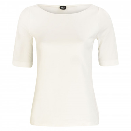 SALE % | s.Oliver BLACK LABEL | T-Shirt - Regular Fit - unifarben | Weiß online im Shop bei meinfischer.de kaufen