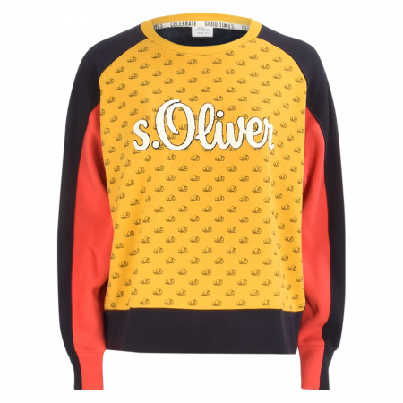 SALE % | s.Oliver | Sweatshirt - Loose Fit - Crewneck | Gelb online im Shop bei meinfischer.de kaufen