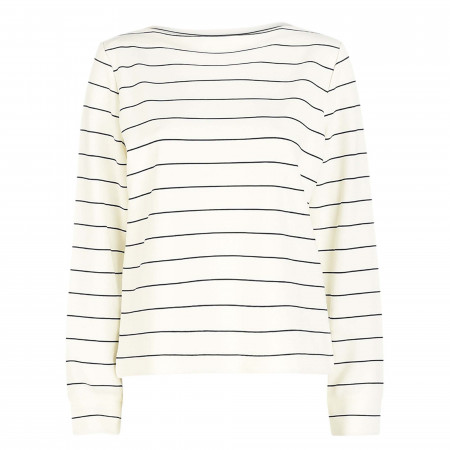 SALE % | s.Oliver | Sweatshirt - Loose Fit - Stripes | Weiß online im Shop bei meinfischer.de kaufen