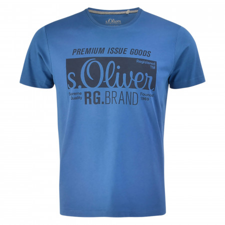 SALE % | s.Oliver | T-Shirt - Regular Fit - Crewneck | Blau online im Shop bei meinfischer.de kaufen